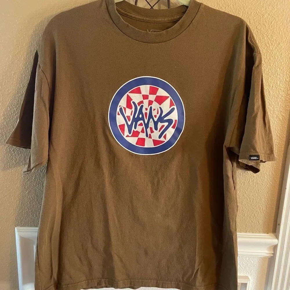 Vans Checker Icon Shirt Coffee Brown Mens Medium